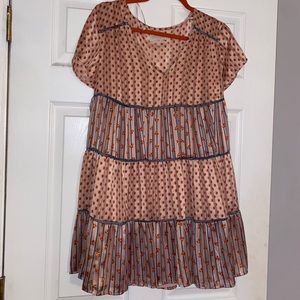 Urban Outfitters Pippa Chiffon Tiered Mini Dress